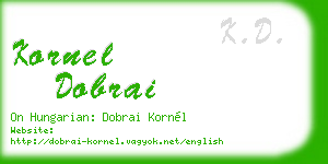 kornel dobrai business card